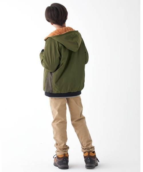 KRIFF MAYER Kid's Collection（クリフメイヤーキッズコレクション）の「リバーシブル ボア 2way アウトドア キャンプ（ひっくりパーカー）（その他アウター・キッズ・ブラック/ネイビー/カーキ/サックスブルー・120/130/140/150/160/170）」の12枚目の写真