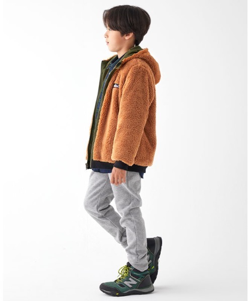 KRIFF MAYER Kid's Collection（クリフメイヤーキッズコレクション）の「リバーシブル ボア 2way アウトドア キャンプ（ひっくりパーカー）（その他アウター・キッズ・ブラック/ネイビー/カーキ/サックスブルー・120/130/140/150/160/170）」の13枚目の写真