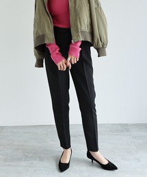 ハイウエストストレッチテーパードパンツ