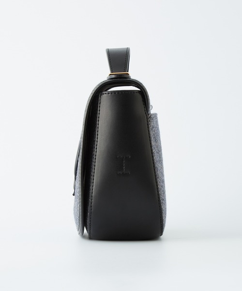 ROPE'（ロペ）の「RPロゴモチーフ2WAYハーフムーンバッグ(素材コンビ)（ショルダーバッグ・レディース・チャコールグレー・FREE）」の4枚目の写真