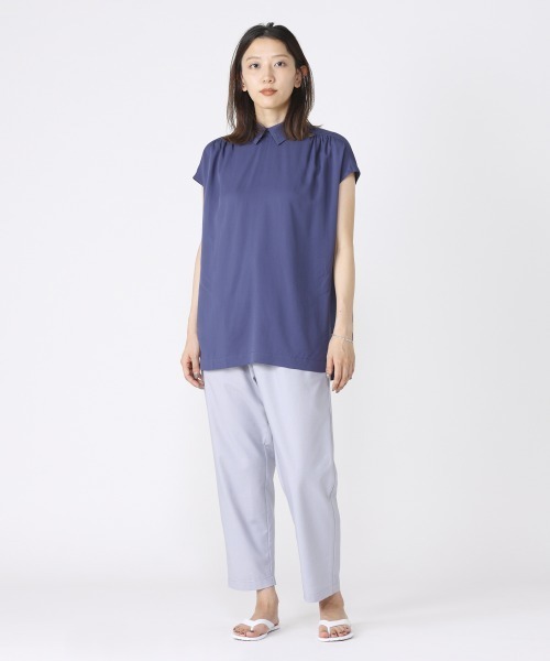 LA MARINE FRANCAISE(マリン フランセーズ)の「テンセルレーヨンプチ襟ブラウス(シャツ/ブラウス・レディース・ブラック/ベージュ/ネイビー・FREE)」の7枚目の写真