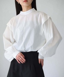 【cheriella】WEB限定バルーンスリーブコットンブラウス