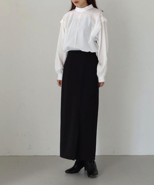 cheriella（シェリエラ）の「【cheriella】WEB限定バルーンスリーブコットンブラウス（シャツ/ブラウス・レディース・ブラック/オフホワイト・M）」の7枚目の写真