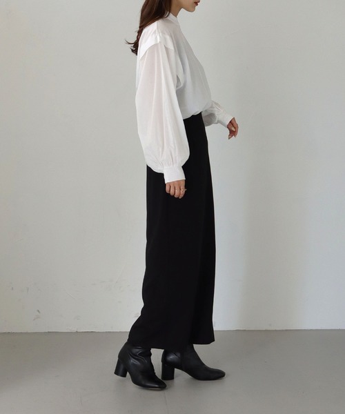 cheriella（シェリエラ）の「【cheriella】WEB限定バルーンスリーブコットンブラウス（シャツ/ブラウス・レディース・ブラック/オフホワイト・M）」の15枚目の写真