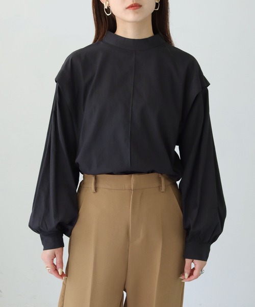 cheriella（シェリエラ）の「【cheriella】WEB限定バルーンスリーブコットンブラウス（シャツ/ブラウス・レディース・ブラック/オフホワイト・M）」の20枚目の写真