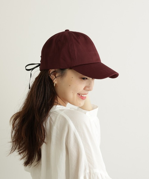 CIAOPANIC TYPY（チャオパニックティピー）の「ツイルレースアップキャップ（キャップ・レディース・レッド/ブラック/ベージュ/マスタード・ONE SIZE）」の15枚目の写真