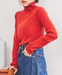 coen | ［洗える］もちふわワイドリブタートルニット#(ニット/セーター)