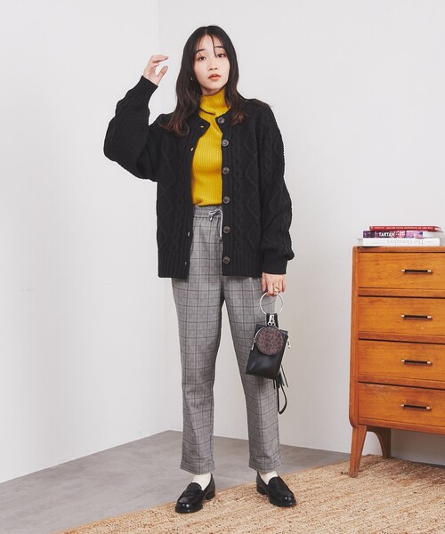 coen（コーエン）の「［洗える］もちふわワイドリブタートルニット#（ニット/セーター・レディース・マスタード/オフホワイト/ブラック/ケリー/コバルトブルー/オレンジ・L/M）」の19枚目の写真