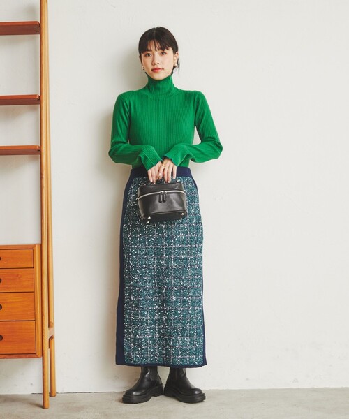 coen（コーエン）の「［洗える］もちふわワイドリブタートルニット#（ニット/セーター・レディース・マスタード/オフホワイト/ブラック/ケリー/コバルトブルー/オレンジ・L/M）」の17枚目の写真