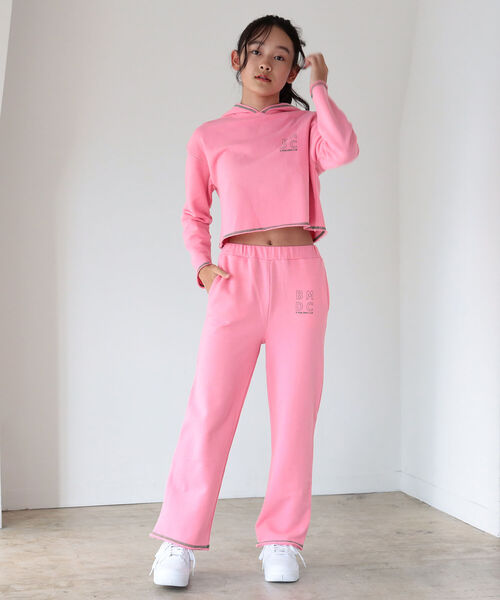 B:MING by BEAMS(ビーミングバイビームス)の「B:MING by BEAMS / カットオフ フーディー(130~160cm)(パーカー・キッズ・ホワイト/ピンク・130/140/150/160)」の15枚目の写真