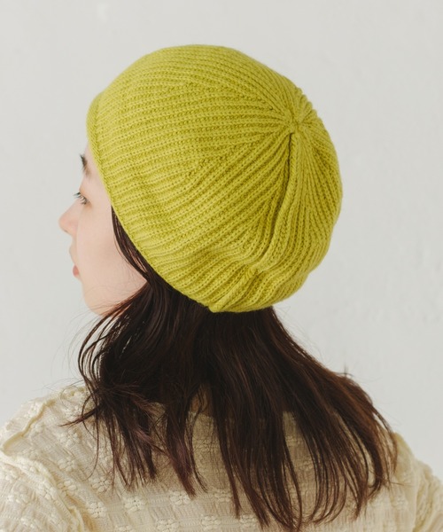 Kastane(カスタネ)の「【新色追加】ニットベレー帽(ハンチング/ベレー帽・レディース・ブラック/グリーン/グレー・FREE)」の12枚目の写真