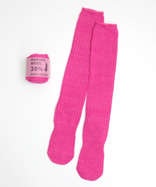 TAWARA（タワラ）の「メリノウール　ルーズソックス（ソックス/靴下・レディース・マスタード/ピンク/ブラック/杢グレー/レッド/グリーン/ターコイズブルー/オレンジ/ネイビー・S/M）」の7枚目の写真