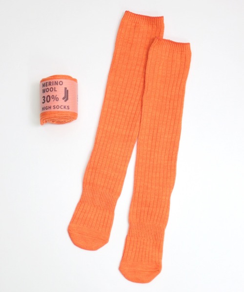 TAWARA（タワラ）の「メリノウール　ルーズソックス（ソックス/靴下・レディース・マスタード/ピンク/ブラック/杢グレー/レッド/グリーン/ターコイズブルー/オレンジ/ネイビー・S/M）」の9枚目の写真