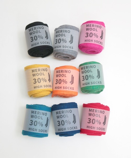 TAWARA（タワラ）の「メリノウール　ルーズソックス（ソックス/靴下・レディース・マスタード/ピンク/ブラック/杢グレー/レッド/グリーン/ターコイズブルー/オレンジ/ネイビー・S/M）」の12枚目の写真