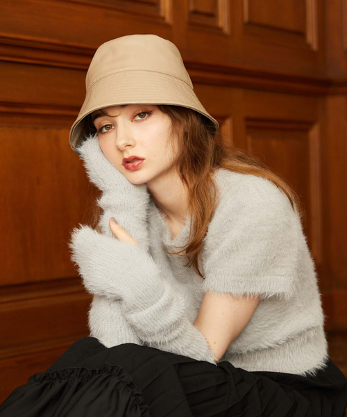 archives（アルシーヴ）の「シャギーアームウォーマーニット（ニット/セーター・レディース・アイボリー/ブラック/シルバーグレー/グレイッシュベージュ・MEDIUM）」の3枚目の写真