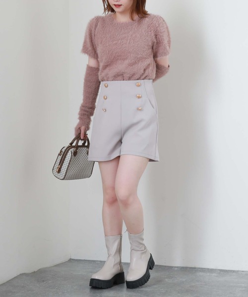 archives（アルシーヴ）の「シャギーアームウォーマーニット（ニット/セーター・レディース・アイボリー/ブラック/シルバーグレー/グレイッシュベージュ・MEDIUM）」の14枚目の写真