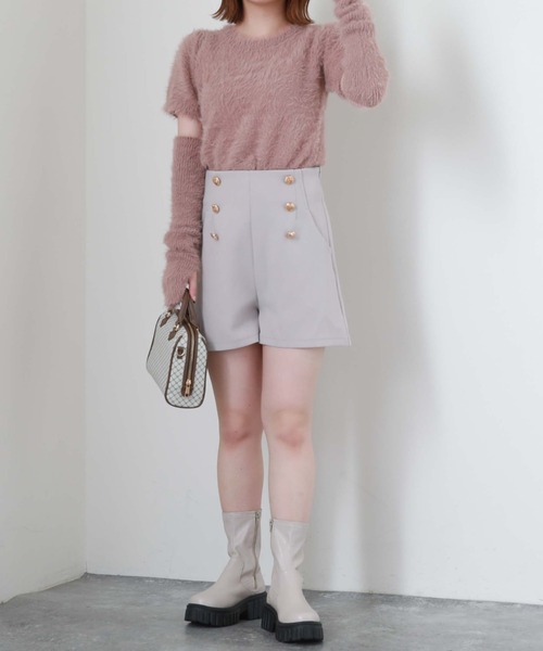 archives（アルシーヴ）の「シャギーアームウォーマーニット（ニット/セーター・レディース・アイボリー/ブラック/シルバーグレー/グレイッシュベージュ・MEDIUM）」の11枚目の写真