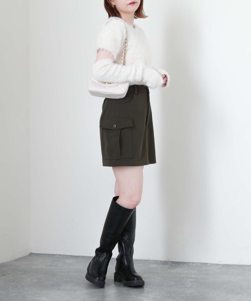 archives（アルシーヴ）の「シャギーアームウォーマーニット（ニット/セーター・レディース・アイボリー/ブラック/シルバーグレー/グレイッシュベージュ・MEDIUM）」の17枚目の写真