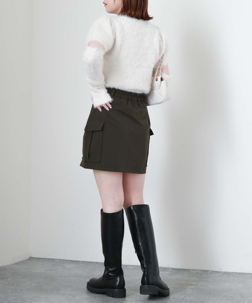 archives（アルシーヴ）の「シャギーアームウォーマーニット（ニット/セーター・レディース・アイボリー/ブラック/シルバーグレー/グレイッシュベージュ・MEDIUM）」の20枚目の写真