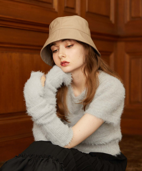 archives（アルシーヴ）の「シャギーアームウォーマーニット（ニット/セーター・レディース・アイボリー/ブラック/シルバーグレー/グレイッシュベージュ・MEDIUM）」の9枚目の写真