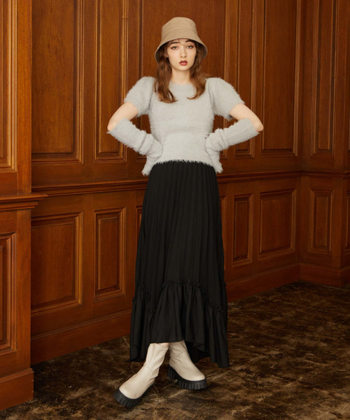 archives（アルシーヴ）の「シャギーアームウォーマーニット（ニット/セーター・レディース・アイボリー/ブラック/シルバーグレー/グレイッシュベージュ・MEDIUM）」の19枚目の写真