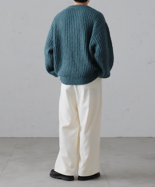 yonik モヘアニット SUNANEKO Mohair Touch Knit (Moss Green) - ZUTOMAYO MART