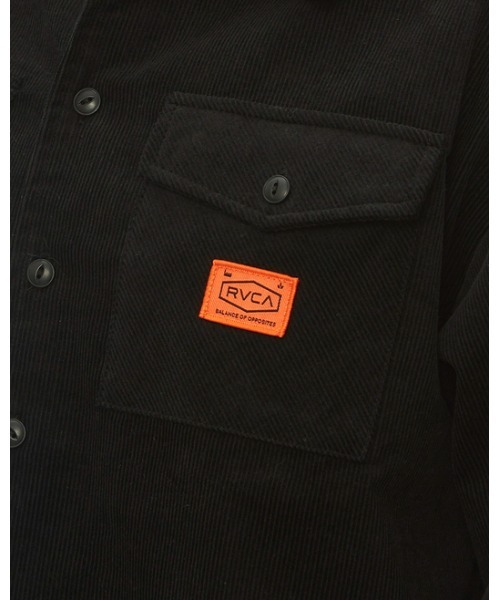 RVCA（ルーカ）の「RVCA レディース CHAINMAIL BOXY コーデュロイシャツ【2022年秋冬モデル】/ルーカ長袖シャツ（シャツ/ブラウス・レディース・マルチ/ブラック/ブラウン・SMALL/X-SMALL）」の7枚目の写真