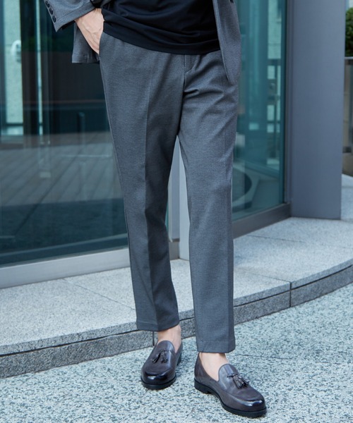 ABAHOUSE GRAY(アバハウスグレイ)の「【セットアップ対応】ポンチ イージー スラックス パンツ(スラックス・メンズ・ネイビー/グレー/モカ/グレー系その他/ブルー系その他/ブルー系その他2/ブラック系その他/ストライプ・44/46/48/50)」の3枚目の写真