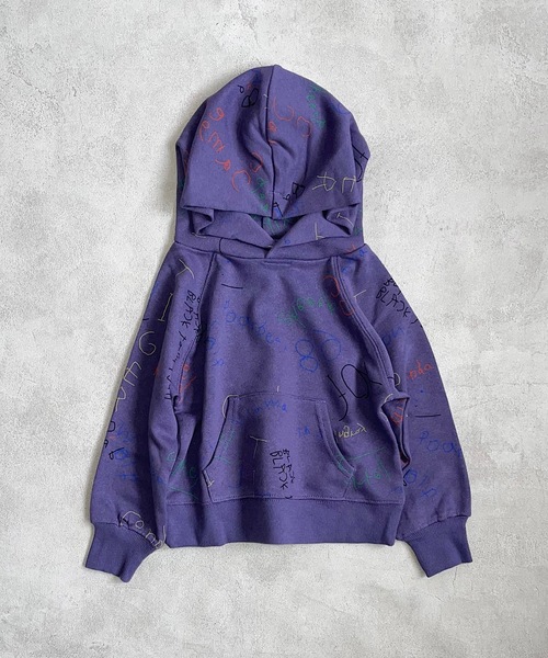 HOGAN RANCH WEAR(ホーガンランチウエア)の「ソウガラパーカー(80~130cm)(パーカー・キッズ・パープル/マルチ/ブラック・80/90/95/100/110/120/130)」の2枚目の写真