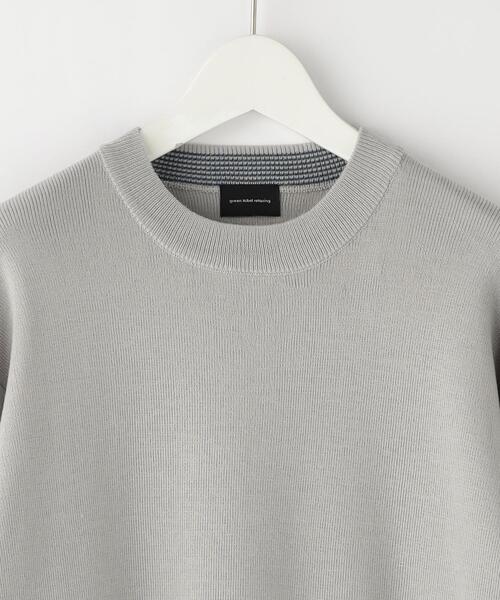 green label relaxing（グリーンレーベルリラクシング）の「クリーン 総針 クルーニット　-ウォッシャブル・抗菌-（ニット/セーター・メンズ・ライトグレー/ダークブラウン/ワインレッド/ターコイズブルー・M/L/S/XL）」の13枚目の写真