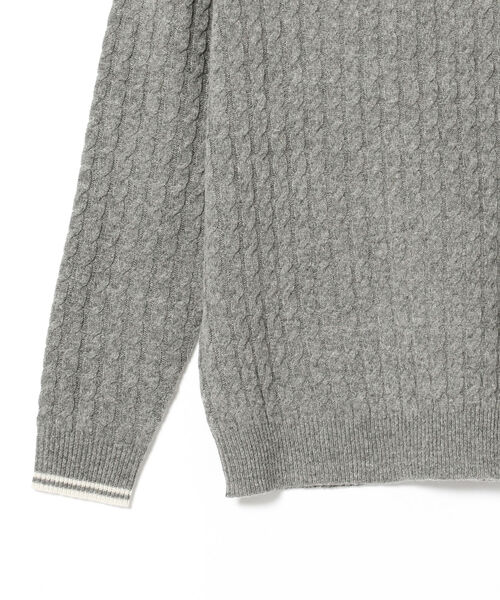 BEAMS PLUS（ビームスプラス）の「BEAMS PLUS / 9ゲージ ケーブル ニット ポロシャツ（ポロシャツ・メンズ・グレー/ベージュ/オレンジ系その他7・LARGE/MEDIUM/X-LARGE/SMALL）」の13枚目の写真