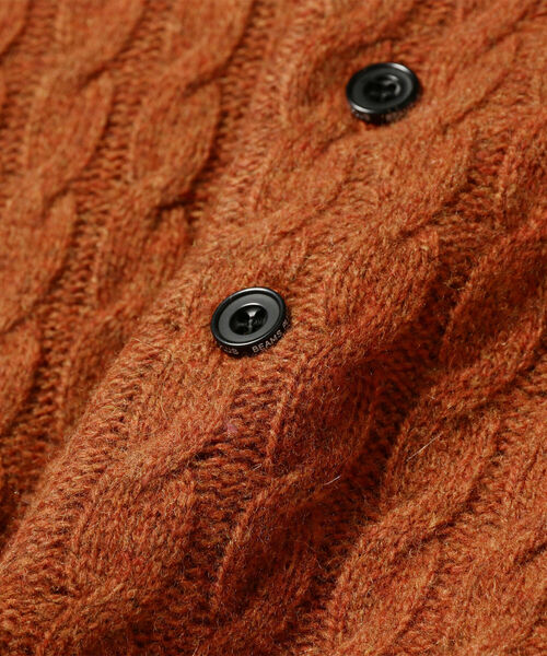 BEAMS PLUS（ビームスプラス）の「BEAMS PLUS / 9ゲージ ケーブル ニット ポロシャツ（ポロシャツ・メンズ・グレー/ベージュ/オレンジ系その他7・LARGE/MEDIUM/X-LARGE/SMALL）」の5枚目の写真