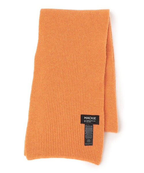 ROBERT MACKIE（ロバートマッキー）の「ROBERTMACKIE:〈手洗い可能〉リブマフラー◆（マフラー・レディース・イエロー/オレンジ/ピンク/ナチュラル・ONE SIZE）」の19枚目の写真