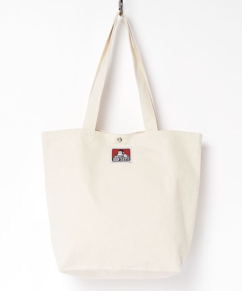 BEN DAVIS（ベンデイビス）の「【BEN DAVIS/ベンデイビス】ブランドロゴ キャンバス トートバッグ（トートバッグ・レディース・ブラック/オフホワイト・ONE SIZE）」の3枚目の写真