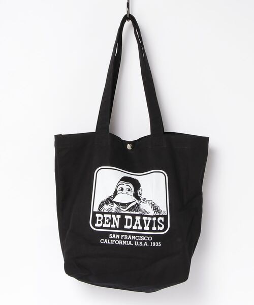 BEN DAVIS（ベンデイビス）の「【BEN DAVIS/ベンデイビス】ブランドロゴ キャンバス トートバッグ（トートバッグ・レディース・ブラック/オフホワイト・ONE SIZE）」の9枚目の写真