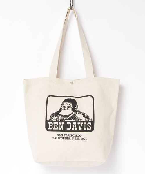 BEN DAVIS（ベンデイビス）の「【BEN DAVIS/ベンデイビス】ブランドロゴ キャンバス トートバッグ（トートバッグ・レディース・ブラック/オフホワイト・ONE SIZE）」の10枚目の写真