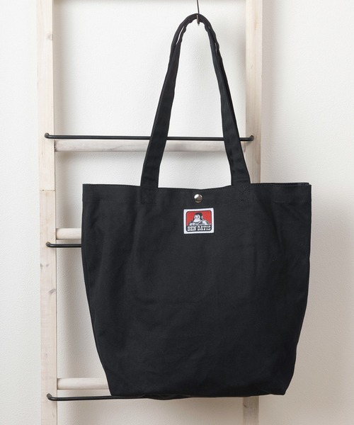BEN DAVIS（ベンデイビス）の「【BEN DAVIS/ベンデイビス】ブランドロゴ キャンバス トートバッグ（トートバッグ・レディース・ブラック/オフホワイト・ONE SIZE）」の7枚目の写真