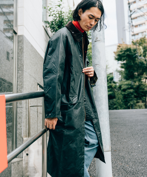 新品同様 Barbour WAX BURGHLEY バーレー 38 カーキ EDIFICE（エディフィス）の「【Barbour / バブアー】OVERSIZE WAX