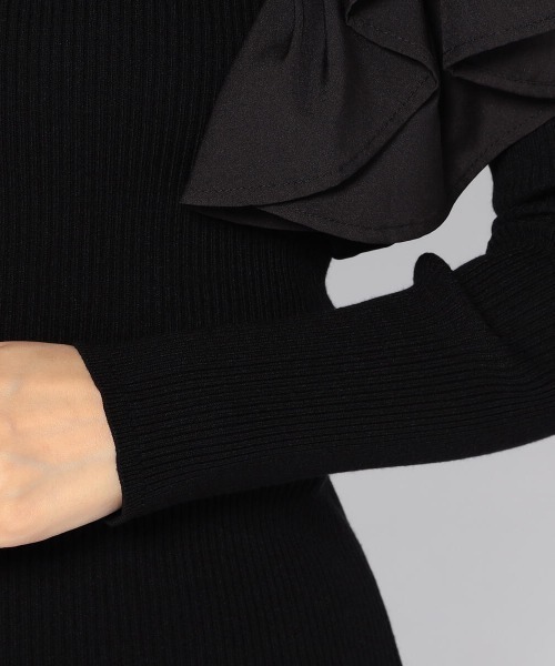 MISCH MASCH ミッシュマッシュ リブ編み Vネック 長袖セーター 黒 ベーシック成型編みVネックリブニット/MM438306 – MISCH MASCH