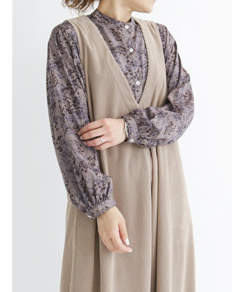 Samansa Mos2 blue(サマンサモスモスブルー)の「コーデュロイジャンスカ(ジャンパースカート・レディース・ダークブラウン/モカ/チャコール・フリ-)」の9枚目の写真