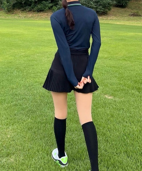 Dalfwin（ダールフィン）の「ゴルフウェア アシメトリープリーツ切り替えミニスカート インナーパンツ付（スカート・レディース・ホワイト/ピンク/ブラック・SMALL/MEDIUM）」の12枚目の写真