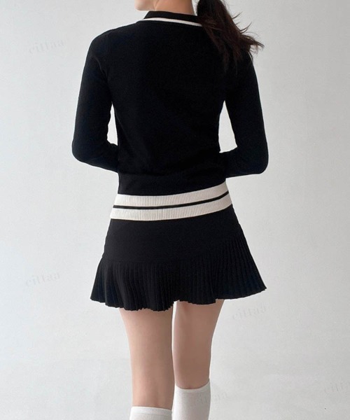 Dalfwin（ダールフィン）の「ゴルフウェア アシメトリープリーツ切り替えミニスカート インナーパンツ付（スカート・レディース・ホワイト/ピンク/ブラック・SMALL/MEDIUM）」の14枚目の写真