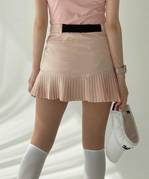 Dalfwin（ダールフィン）の「ゴルフウェア アシメトリープリーツ切り替えミニスカート インナーパンツ付（スカート・レディース・ホワイト/ピンク/ブラック・SMALL/MEDIUM）」の17枚目の写真