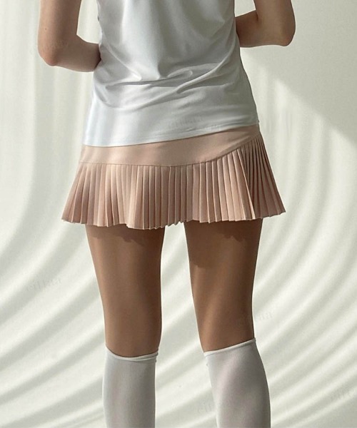 Dalfwin（ダールフィン）の「ゴルフウェア アシメトリープリーツ切り替えミニスカート インナーパンツ付（スカート・レディース・ホワイト/ピンク/ブラック・SMALL/MEDIUM）」の19枚目の写真
