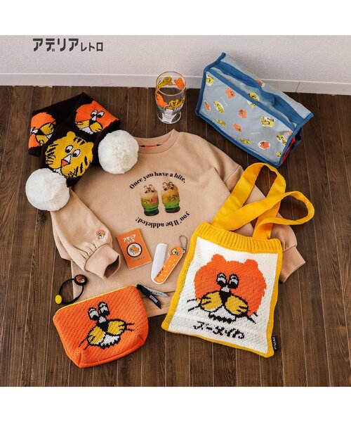 アデリアレトロ（アデリアレトロ）の「アデリアレトロ　ビックスウェット（スウェット・キッズ・グレー/オレンジ・80/90/100/110/120/130/140）」の4枚目の写真