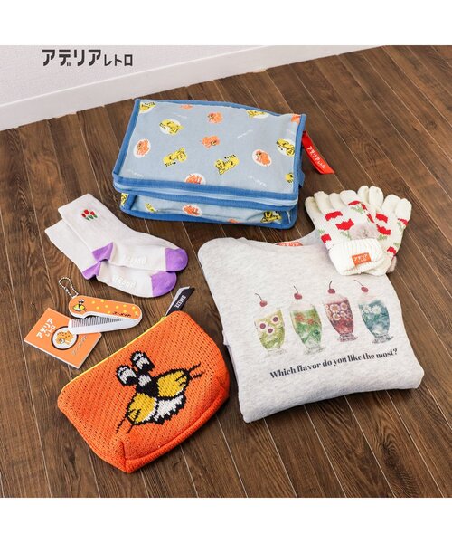 アデリアレトロ（アデリアレトロ）の「アデリアレトロ　ビックスウェット（スウェット・キッズ・グレー/オレンジ・80/90/100/110/120/130/140）」の5枚目の写真