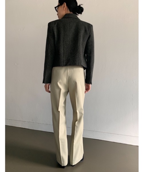 Didot.showroom(ディドット ショールーム)の「ピンタックワイドスラックス(スラックス・レディース・ブラック/カーキ・S/M)」の10枚目の写真