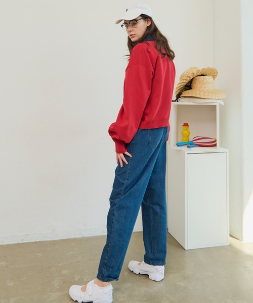 MERLOT（メルロー）の「配色カラーカーディガン（カーディガン/ボレロ・レディース・ネイビー/レッド/グリーン/ブラック・FREE）」の16枚目の写真