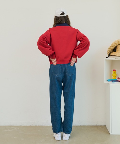 MERLOT（メルロー）の「配色カラーカーディガン（カーディガン/ボレロ・レディース・ネイビー/レッド/グリーン/ブラック・FREE）」の17枚目の写真