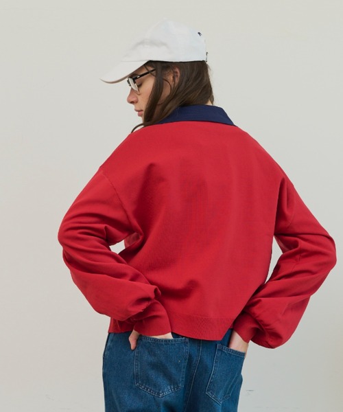 MERLOT（メルロー）の「配色カラーカーディガン（カーディガン/ボレロ・レディース・ネイビー/レッド/グリーン/ブラック・FREE）」の14枚目の写真